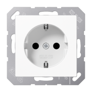 Розетка 2K+З со шторками Jung A1520KIWW