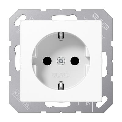 Розетка 2K+З со шторками Jung A1520KIWW Розетка 2K+З со шторками Jung A1520KIWW