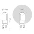 Лампа светодиодная Gauss G9 5.5W 4100K прозрачная 107809205