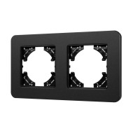 Рамка на 2 поста алюминиевая Arlight FRM-AKIRY-SFAL-2-BK 049738 Рамка на 2 поста алюминиевая Arlight FRM-AKIRY-SFAL-2-BK 049738
