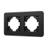 Рамка на 2 поста алюминиевая Arlight FRM-AKIRY-SFAL-2-BK 049738 Рамка на 2 поста алюминиевая Arlight FRM-AKIRY-SFAL-2-BK 049738