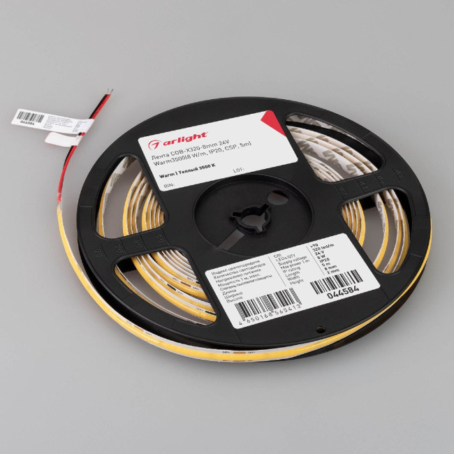 Светодиодная лента Arlight COB-X320-8mm 24V Warm3500 (8 W/m, IP20, 5m) 044584(1) Светодиодная лента Arlight COB-X320-8mm 24V Warm3500 (8 W/m, IP20, 5m) 044584(1)