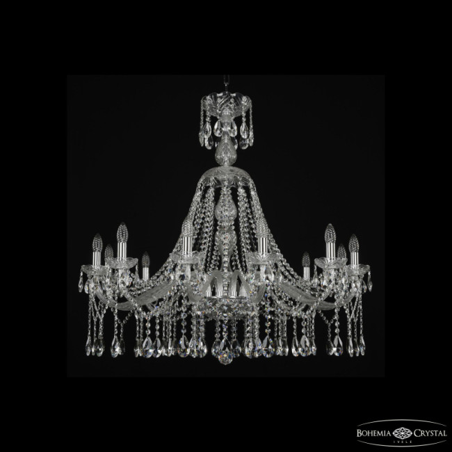Подвесная люстра Bohemia Ivele Crystal 1413/12/360/XL-100 Ni