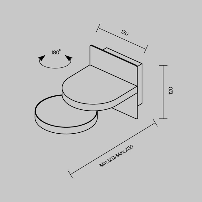Настенный светильник Maytoni Flap MOD354WL-L12B3K Настенный светильник Maytoni Flap MOD354WL-L12B3K