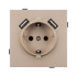 Механизм розетки с USB зарядкой Arlight SCT-TENDO-MUAA-PL-GD (230V, 16A) 054085 Механизм розетки с USB зарядкой Arlight SCT-TENDO-MUAA-PL-GD (230V, 16A) 054085