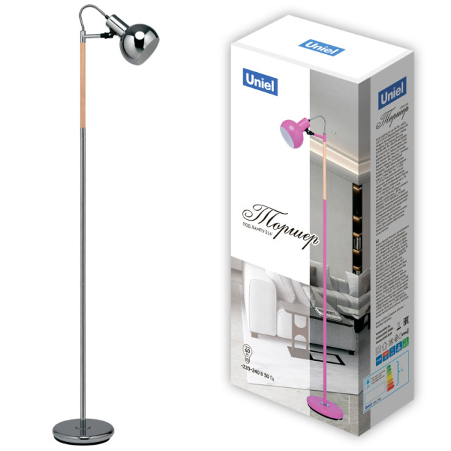 Торшер Uniel UML-T702 E14 SILVER UL-00010183 Торшер Uniel UML-T702 E14 SILVER UL-00010183