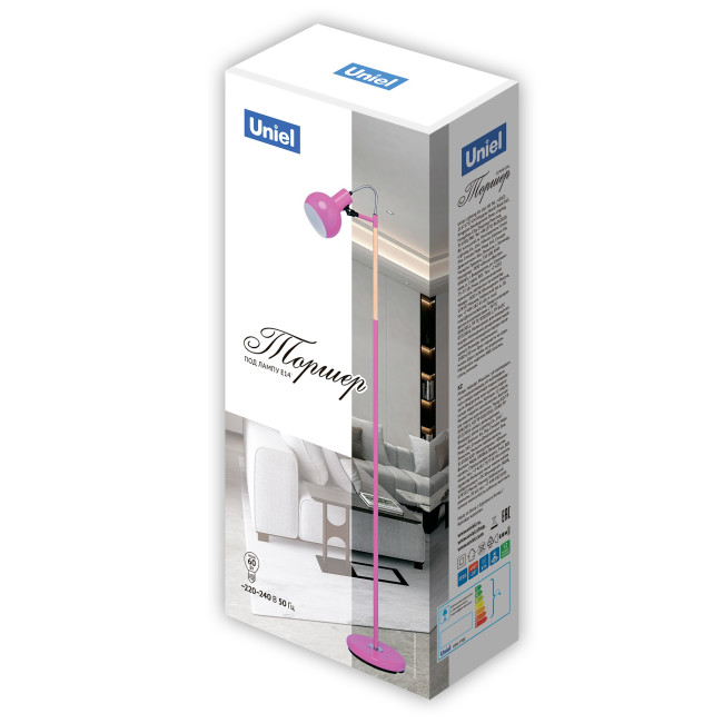 Торшер Uniel UML-T702 E14 SILVER UL-00010183 Торшер Uniel UML-T702 E14 SILVER UL-00010183