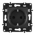 Розетка с заземлением и шторками Arte Milano 217.40-1.black