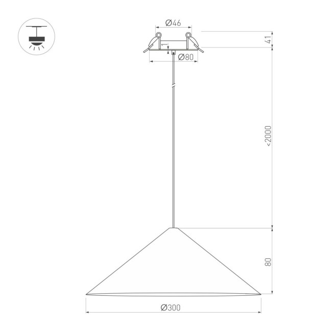 Подвесной светильник Arlight SP-MAKOTO-R300-10W Warm3000 (WH, 36 deg, 230V, TRIAC) 057217 Подвесной светильник Arlight SP-MAKOTO-R300-10W Warm3000 (WH, 36 deg, 230V, TRIAC) 057217