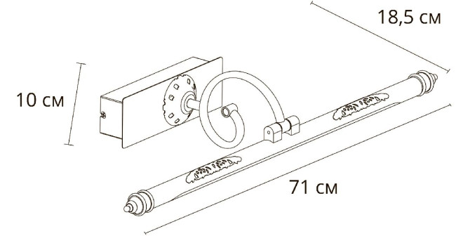 Подсветка для картин Arte Lamp Leonardo A6512AP-1AB Подсветка для картин Arte Lamp Leonardo A6512AP-1AB