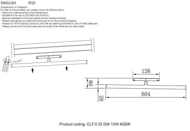 Трековый магнитный светильник Crystal Lux CLT 0.33 004 13W WH 4000K