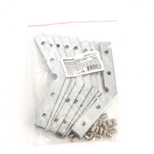 Соединитель угловой 135° для профилей CAB Feron LD152 48112 Соединитель угловой 135° для профилей CAB Feron LD152 48112