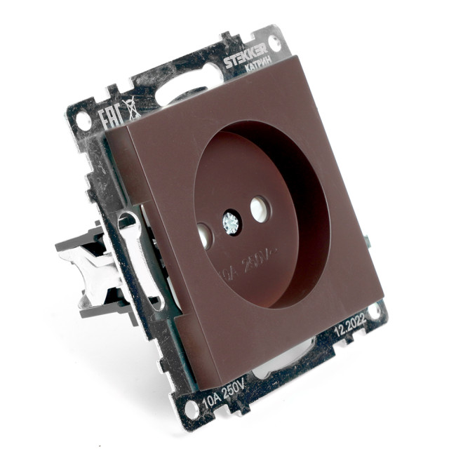 Розетка 1-местная с защитной шторкой Stekker Катрин GLS10-7109-04 49025