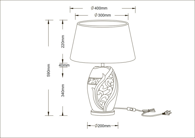 Настольная лампа Arte Lamp Ruby A4064LT-1BR Настольная лампа Arte Lamp Ruby A4064LT-1BR