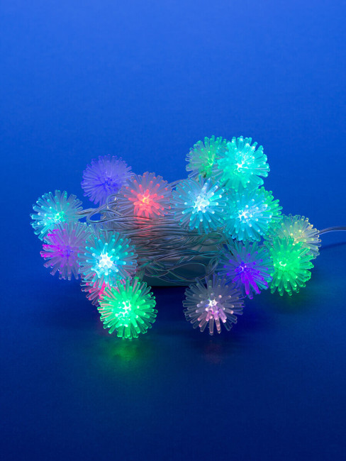 Светодиодная гирлянда (07921) Uniel Шарики 220V разноцветный ULD-S0280-020/DTA RGB IP20 BALLS