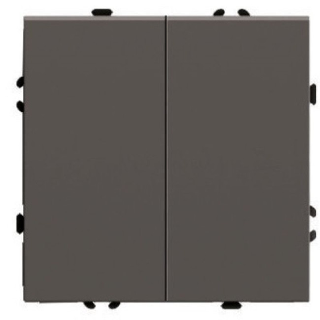 Выключатель 2-клавишный (механизм) Stekker Эмили 250В 10А RSW10-5104-09 антрацит soft touch 49918