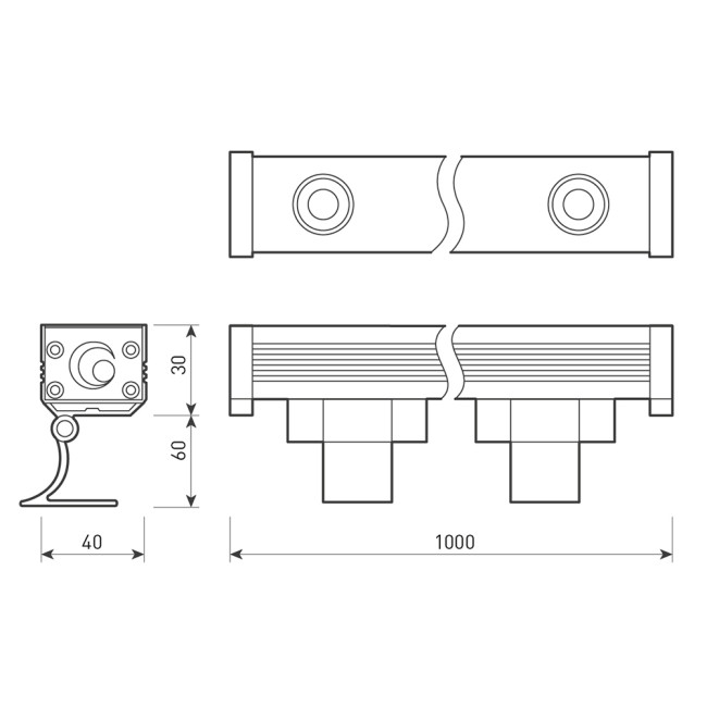 Линейный прожектор Arlight AR-LINE-1000-18W Day4000 (GR, 15x60 deg, 230V) 041729 Линейный прожектор Arlight AR-LINE-1000-18W Day4000 (GR, 15x60 deg, 230V) 041729