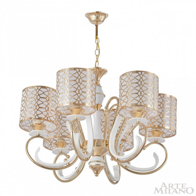 Подвесная люстра Arte Milano Florentia-1237 301237/6 Wh/Gd