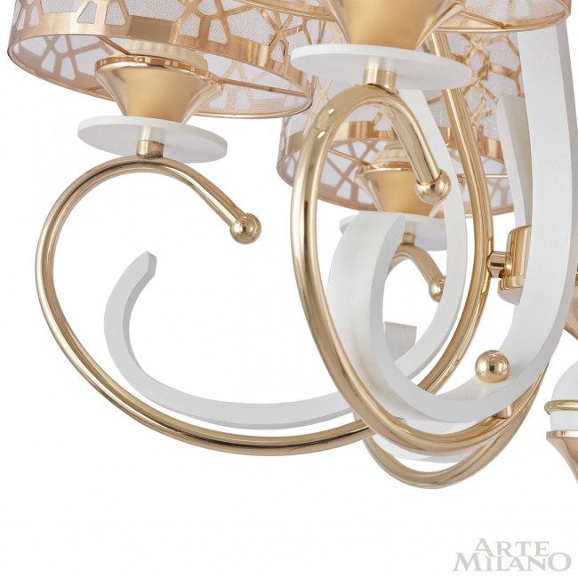 Подвесная люстра Arte Milano Florentia-1237 301237/6 Wh/Gd
