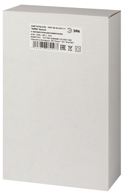 Садово-парковый светильник Эра НБУ 06-60-003 У1 белый прозр. Б0061161