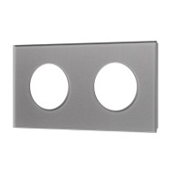 Рамка стеклянная на 2 поста Arlight FRM-GLARE-GC-2-GR 043837 Рамка стеклянная на 2 поста Arlight FRM-GLARE-GC-2-GR 043837