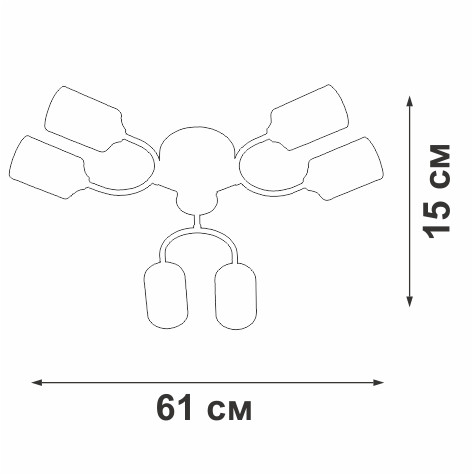 Потолочная люстра Vitaluce V2822-1/6PL Потолочная люстра Vitaluce V2822-1/6PL