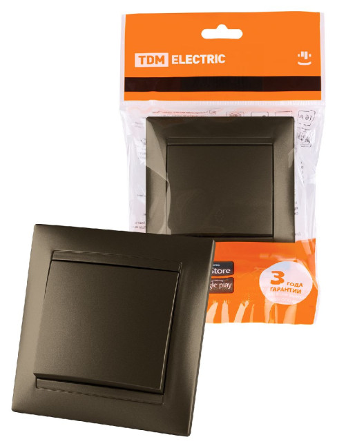 Выключатель одноклавишный на 2 направления Лама TDM Electric SQ1815-0706 Выключатель одноклавишный на 2 направления Лама TDM Electric SQ1815-0706