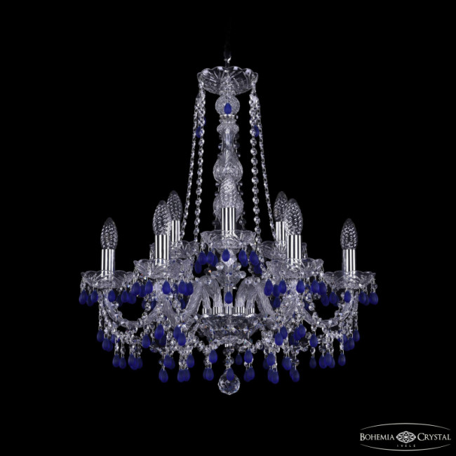 Подвесная люстра Bohemia Ivele Crystal 1410/6+3/195/h-63 Ni V3001