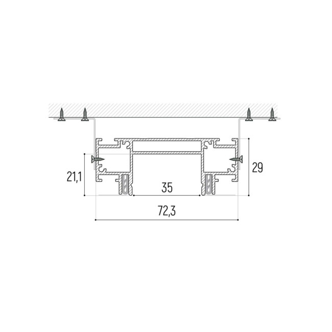Интрудер для встраивания однофазного трека Novotech 135191 Интрудер для встраивания однофазного трека Novotech 135191