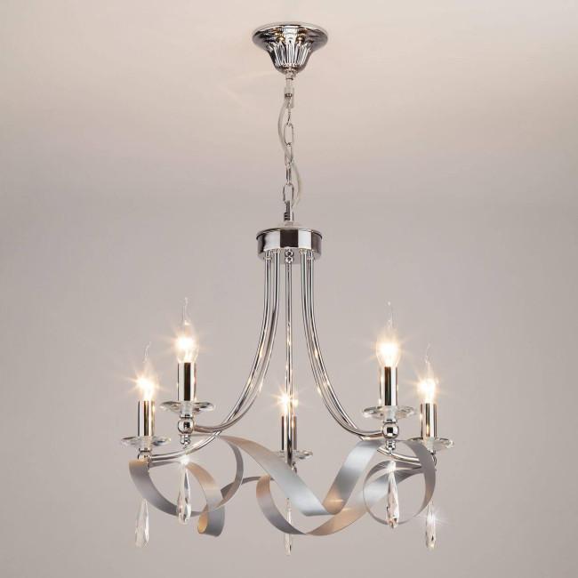Подвесная люстра Eurosvet Adelia 60064/5 хром Подвесная люстра Eurosvet Adelia 60064/5 хром