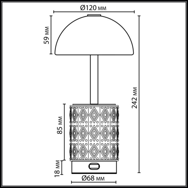 Настольная лампа беспроводная Odeon Light L-Vision Lulu 5453/3TL Настольная лампа беспроводная Odeon Light L-Vision Lulu 5453/3TL