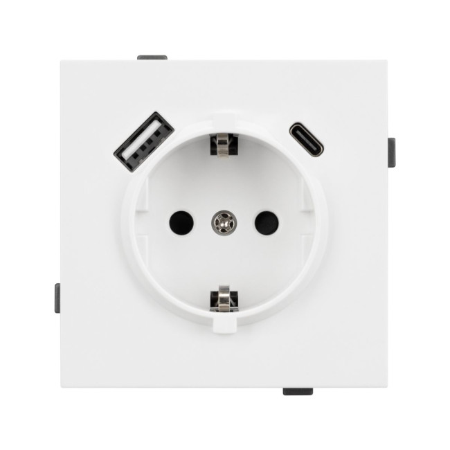 Механизм розетки с USB зарядкой Arlight SCT-TENDO-MUAC-PL-WH (230V, 16A) 054086 Механизм розетки с USB зарядкой Arlight SCT-TENDO-MUAC-PL-WH (230V, 16A) 054086
