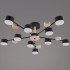 Люстра на штанге Reluce 03758-0.3-10 BK+WOOD GX53