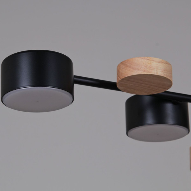 Люстра на штанге Reluce 03758-0.3-10 BK+WOOD GX53 Люстра на штанге Reluce 03758-0.3-10 BK+WOOD GX53