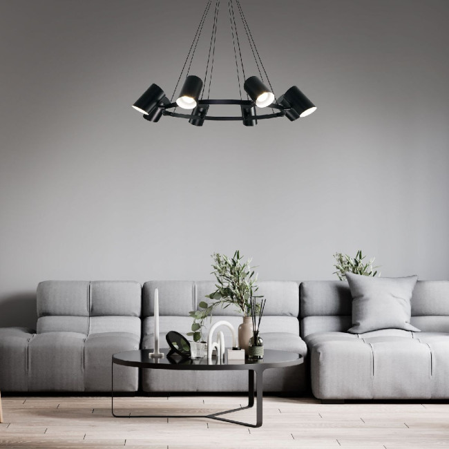 Подвесная люстра Eurosvet Splay 70147/8 черный a062034 Подвесная люстра Eurosvet Splay 70147/8 черный a062034