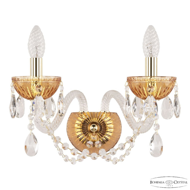 Бра Bohemia Ivele Crystal 5402B/2/165 G Amber/M-1G Бра Bohemia Ivele Crystal 5402B/2/165 G Amber/M-1G