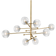 Люстра на штанге Delight Collection Globe Mobile KG0835P-8 brass Люстра на штанге Delight Collection Globe Mobile KG0835P-8 brass