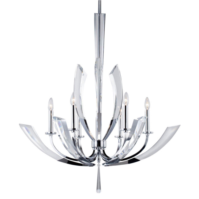 Подвесная люстра Delight Collection Ice Kingdom P68028L-6 chrome Подвесная люстра Delight Collection Ice Kingdom P68028L-6 chrome