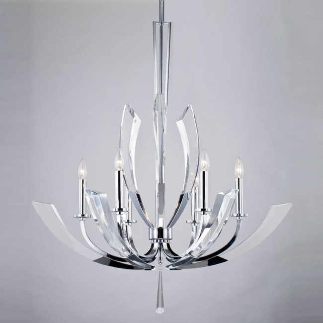 Подвесная люстра Delight Collection Ice Kingdom P68028L-6 chrome Подвесная люстра Delight Collection Ice Kingdom P68028L-6 chrome