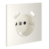 Накладка для розетки с заземлением и защитными шторками, с USB A+A Voltum S70 (хлопок) VLS000913
