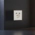 Накладка для розетки с заземлением и защитными шторками, с USB A+A Voltum S70 (хлопок) VLS000913