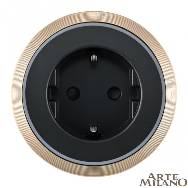 Трековая розетка Arte Milano Am-track-sockets 380066TS LED/ES Gold Трековая розетка Arte Milano Am-track-sockets 380066TS LED/ES Gold