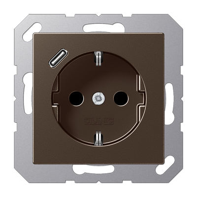 Розетка 2K+З USB Typ C Jung A1520-18CMO Розетка 2K+З USB Typ C Jung A1520-18CMO