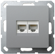 Интернет розетка Jasmart двойная S разъем RJ45х2 (8/8) G6106S