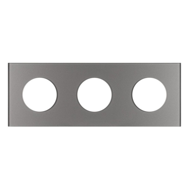 Рамка стеклянная на 3 поста Arlight FRM-GLARE-GC-3-GR 043840 Рамка стеклянная на 3 поста Arlight FRM-GLARE-GC-3-GR 043840