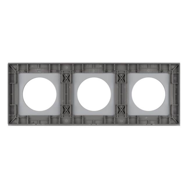 Рамка стеклянная на 3 поста Arlight FRM-GLARE-GC-3-GR 043840 Рамка стеклянная на 3 поста Arlight FRM-GLARE-GC-3-GR 043840