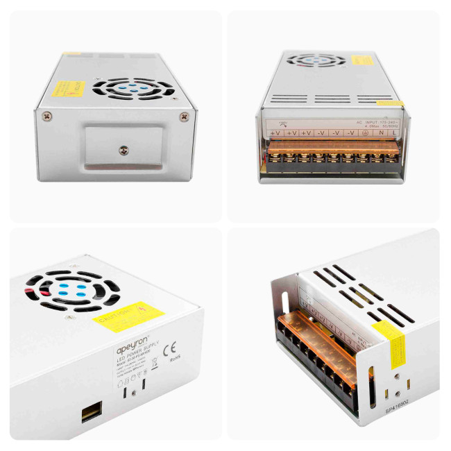 Блок питания Apeyron 12В 400Вт IP20 33,3А 03-38 Блок питания Apeyron 12В 400Вт IP20 33,3А 03-38