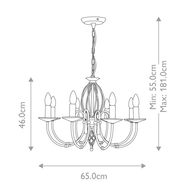 Подвесная люстра Elstead Lighting AG8-AGED-BRASS Подвесная люстра Elstead Lighting AG8-AGED-BRASS