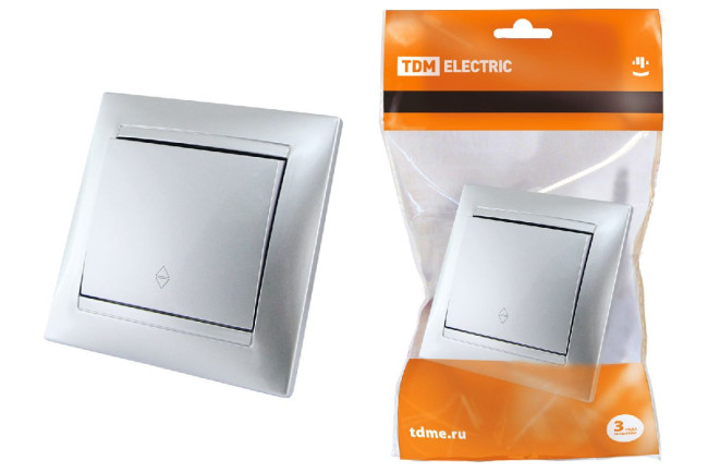 Выключатель одноклавишный на 2 направления Лама TDM Electric SQ1815-0206 Выключатель одноклавишный на 2 направления Лама TDM Electric SQ1815-0206