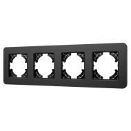 Рамка на 4 поста алюминиевая Arlight FRM-AKIRY-SFAL-4-BK 049744 Рамка на 4 поста алюминиевая Arlight FRM-AKIRY-SFAL-4-BK 049744